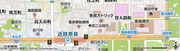 奈良県奈良市東向北町周辺の地図