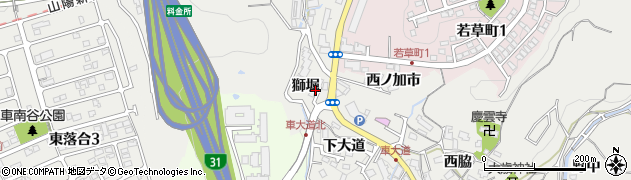 兵庫県神戸市須磨区車獅堀周辺の地図