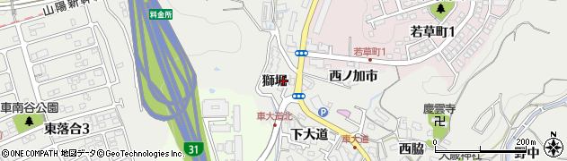 兵庫県神戸市須磨区車獅堀1056周辺の地図