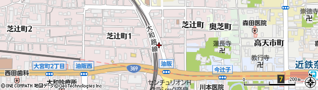 奈良県奈良市芝辻南町周辺の地図