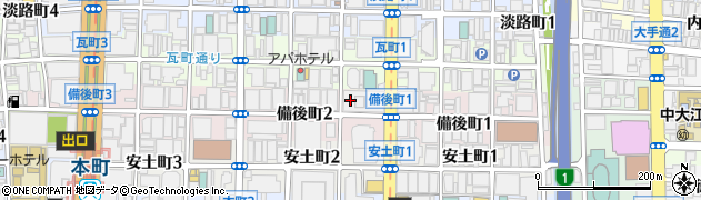 りそなカード株式会社大阪支社周辺の地図