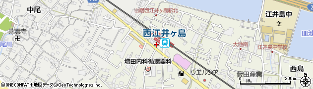 ビームス美容室　西江井ヶ島店周辺の地図
