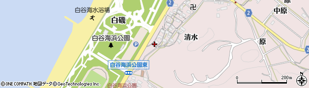 愛知県田原市白谷町清水59周辺の地図