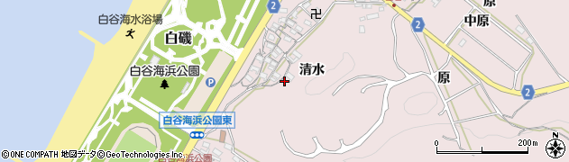 愛知県田原市白谷町清水68周辺の地図
