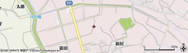 愛知県豊橋市老津町新居74周辺の地図