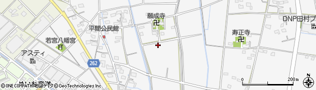 静岡県磐田市平間周辺の地図