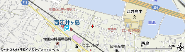 兵庫県明石市大久保町西島696周辺の地図