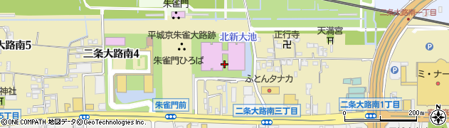 奈良県奈良市二条大路南周辺の地図