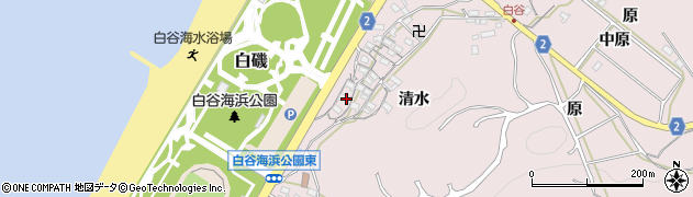 愛知県田原市白谷町清水57周辺の地図