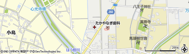静岡県磐田市千手堂89周辺の地図