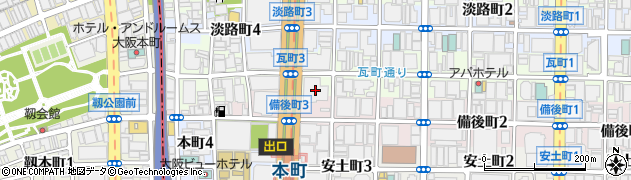 株式会社日建設計大阪オフィス周辺の地図