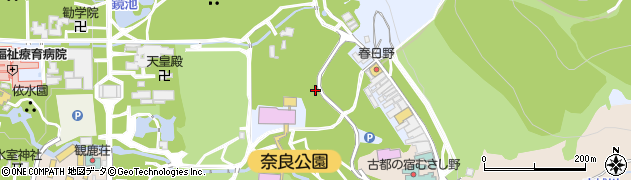奈良県奈良市三笠山麓町周辺の地図