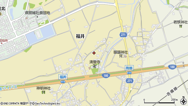 〒719-1115 岡山県総社市福井の地図