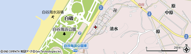 愛知県田原市白谷町清水56周辺の地図