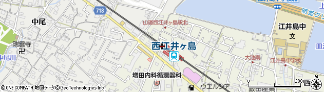 西江井ケ島駅周辺の地図