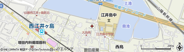 兵庫県明石市大久保町西島677周辺の地図