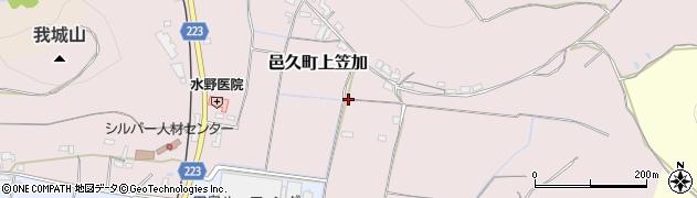 岡山県瀬戸内市邑久町上笠加周辺の地図