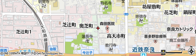 奈良県奈良市阪新屋町周辺の地図