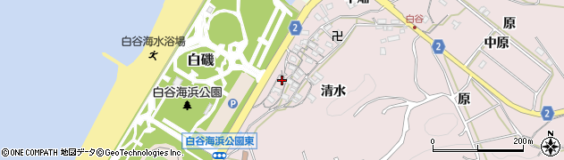 愛知県田原市白谷町清水54周辺の地図