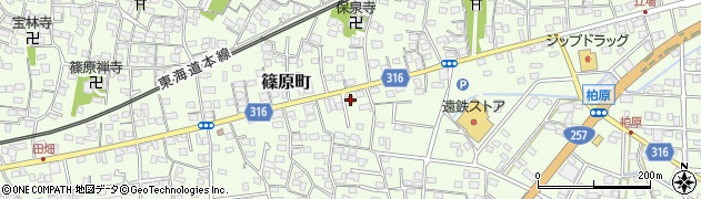 浜松中央警察署　篠原交番周辺の地図