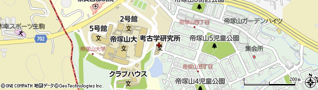 帝塚山大学附属博物館周辺の地図