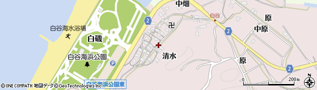 愛知県田原市白谷町清水30周辺の地図