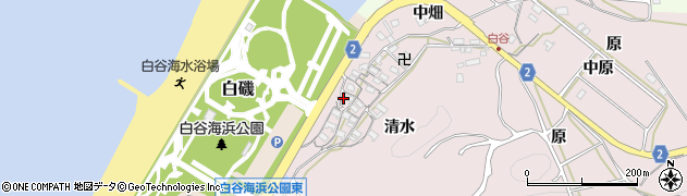 愛知県田原市白谷町清水41周辺の地図