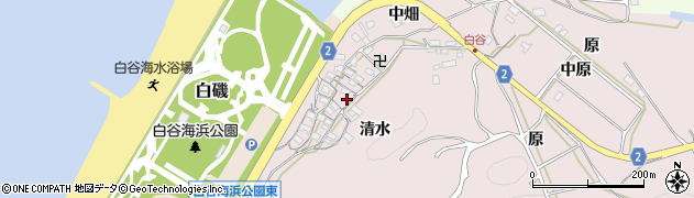 愛知県田原市白谷町清水43周辺の地図