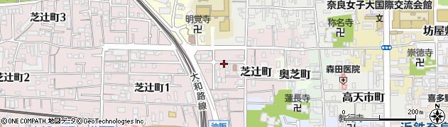 奈良県奈良市芝辻プラス町周辺の地図