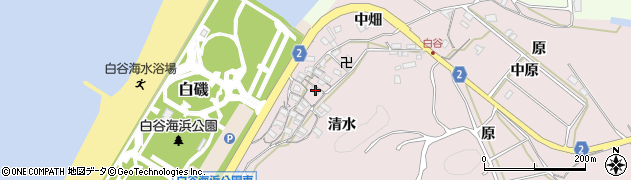愛知県田原市白谷町清水26周辺の地図