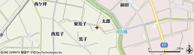 愛知県豊橋市杉山町（東荒子）周辺の地図