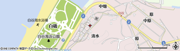 愛知県田原市白谷町清水27周辺の地図