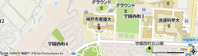 神戸市看護大学周辺の地図