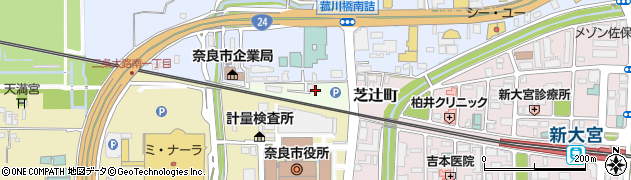 奈良県奈良市北新町周辺の地図
