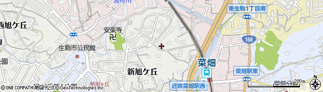 奈良県生駒市新旭ケ丘周辺の地図