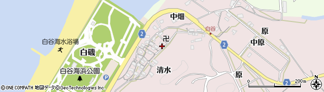 愛知県田原市白谷町清水14周辺の地図