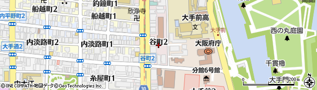大阪府大阪市中央区谷町2丁目2-28周辺の地図