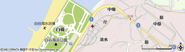愛知県田原市白谷町清水21周辺の地図