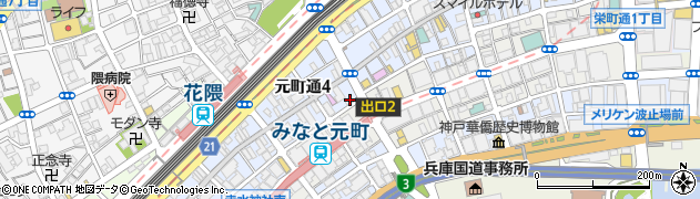 シカゴピザ神戸中央店周辺の地図