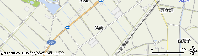 愛知県豊橋市杉山町（久美）周辺の地図