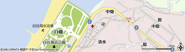 愛知県田原市白谷町清水18周辺の地図
