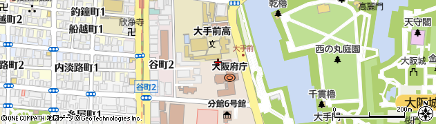 大阪府大阪市中央区大手前周辺の地図