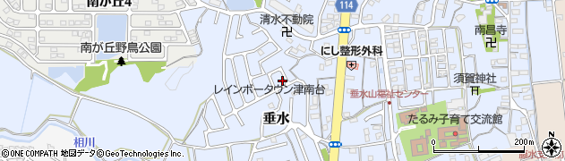 三重県津市垂水2012周辺の地図