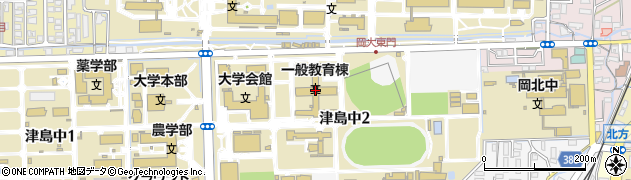 岡山大学事務局　学務部学務企画課周辺の地図