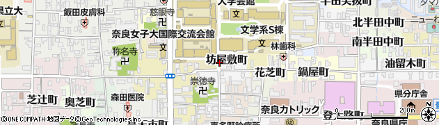 奈良県奈良市坊屋敷町周辺の地図