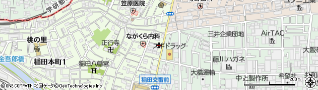 八尾茨木線周辺の地図