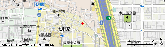大阪府東大阪市七軒家周辺の地図