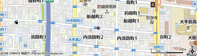 大阪府大阪市中央区内平野町周辺の地図