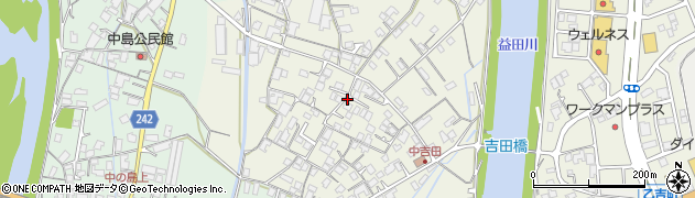 島根県益田市中吉田町周辺の地図