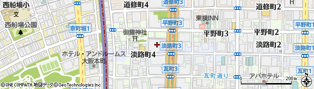 日東紡大阪支店　グラスファイバー事業部門産業資材営業部大阪営業グループ周辺の地図